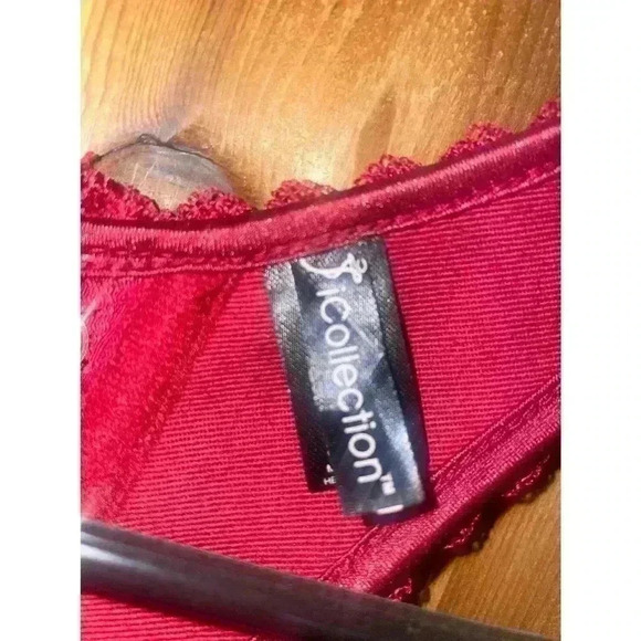 IColleltion Ruby Red Tye Up Womens Corset Size 42 - Picture 3 of 4